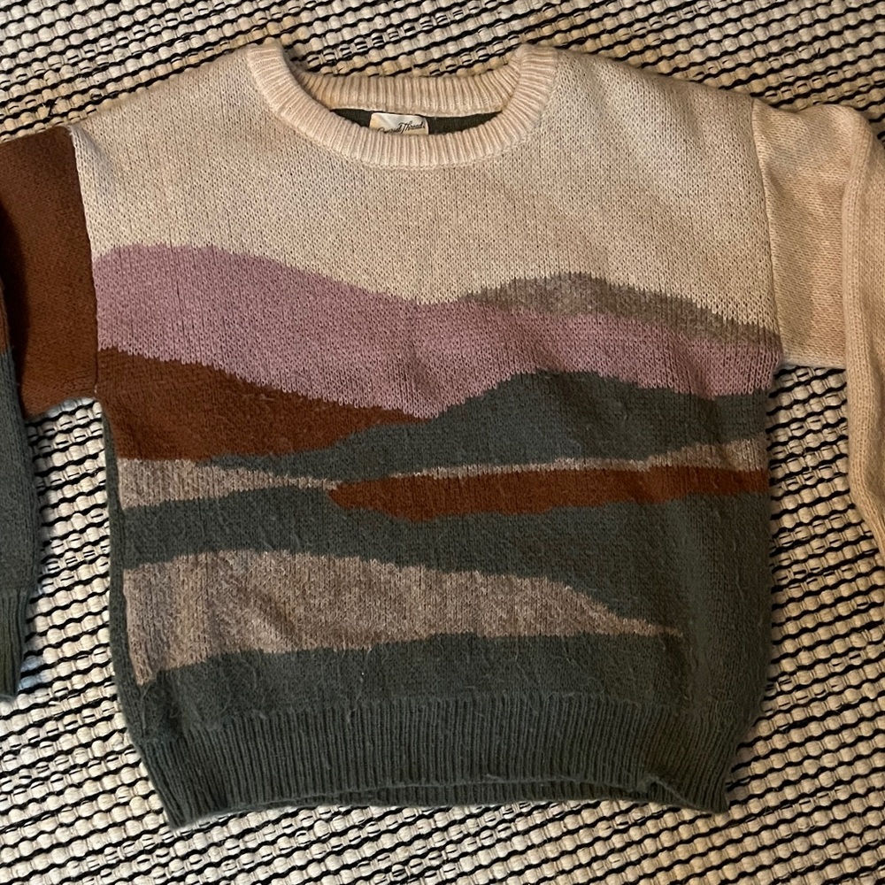 Colorful Landscape Knit Sweater
